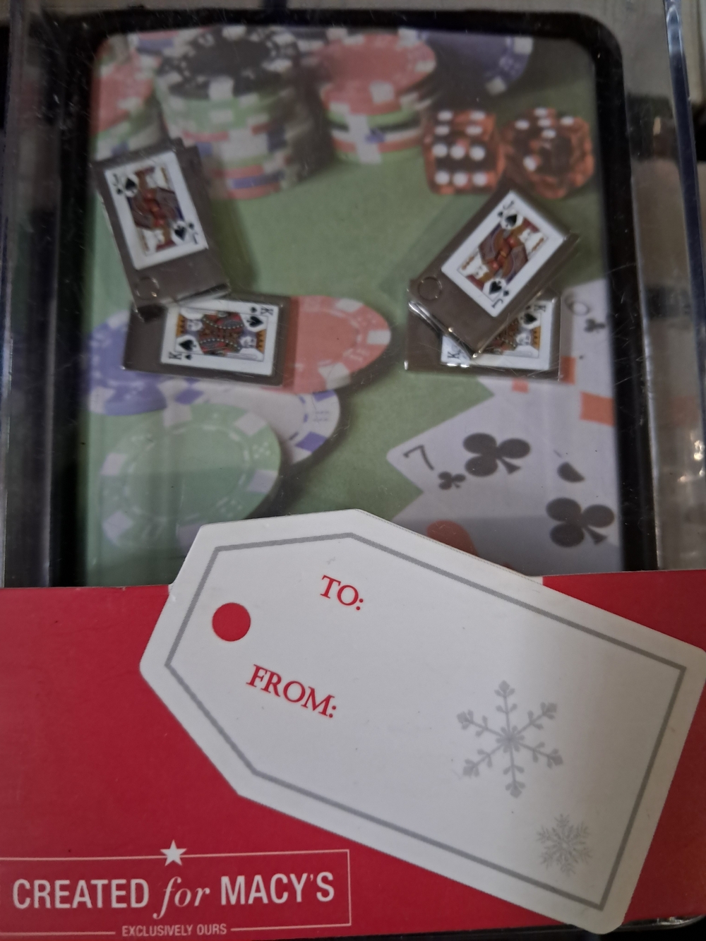 Macy's Poker Themed Cuff Links